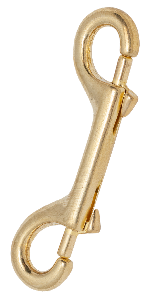 Double snap hook, brass