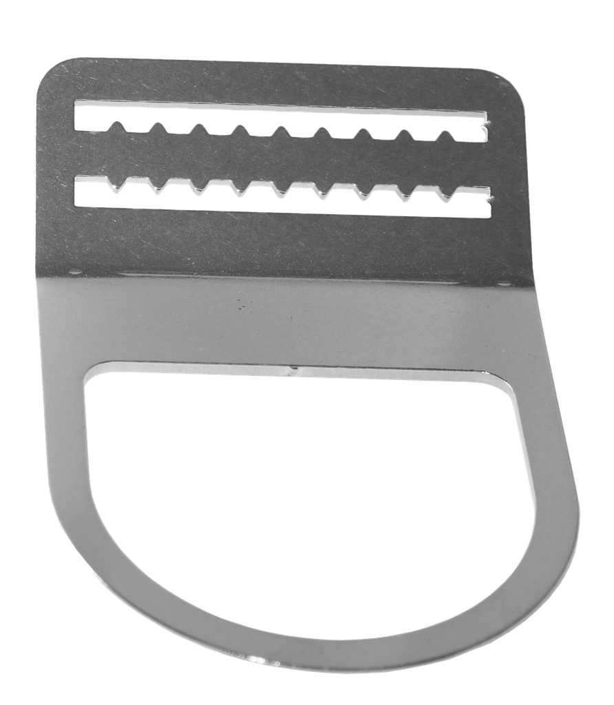 Buckle with teeth 95*60 bent 30°