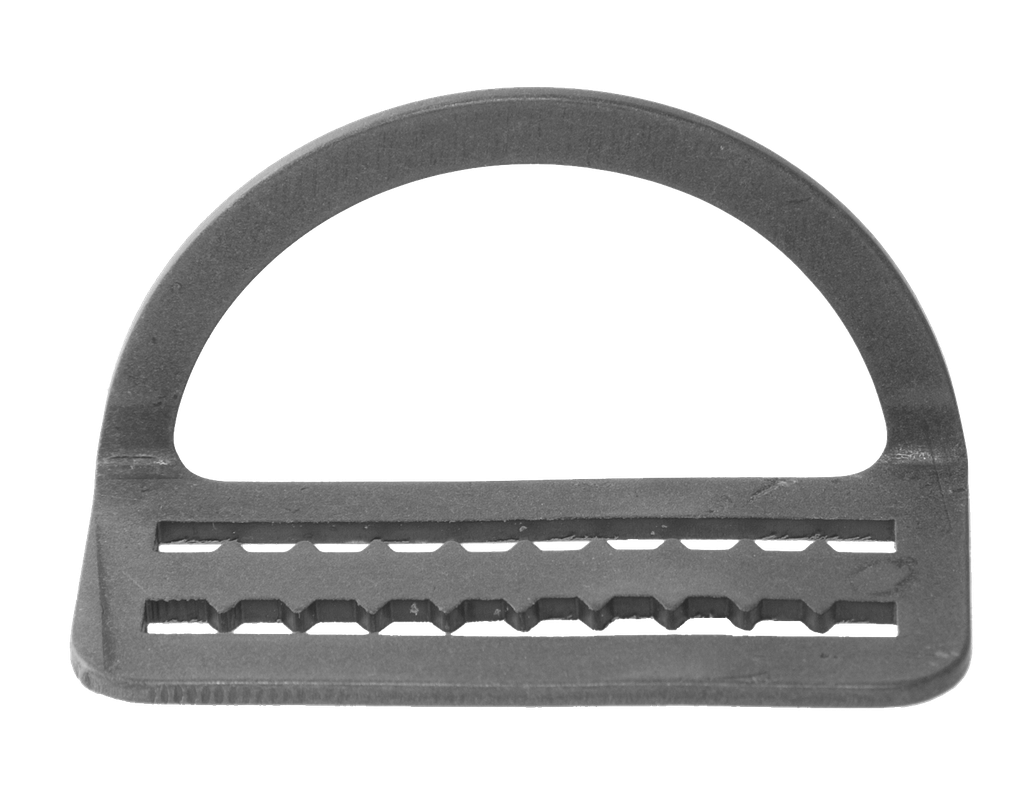 Buckle with teeth 55*60 bent 90°, Aluminium