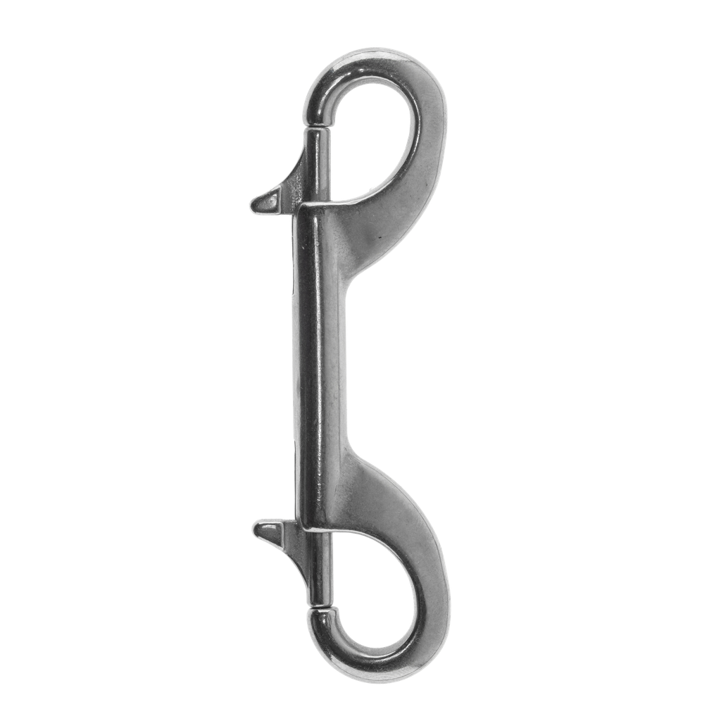 Double bolt snap hooks, stainless steel, 100 mm