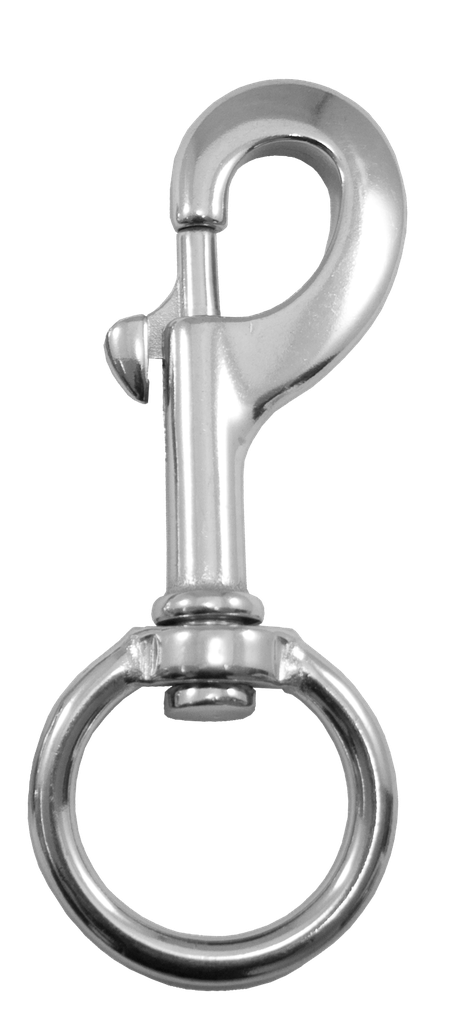 Bolt snap hooks with swivel eye, 120 mm