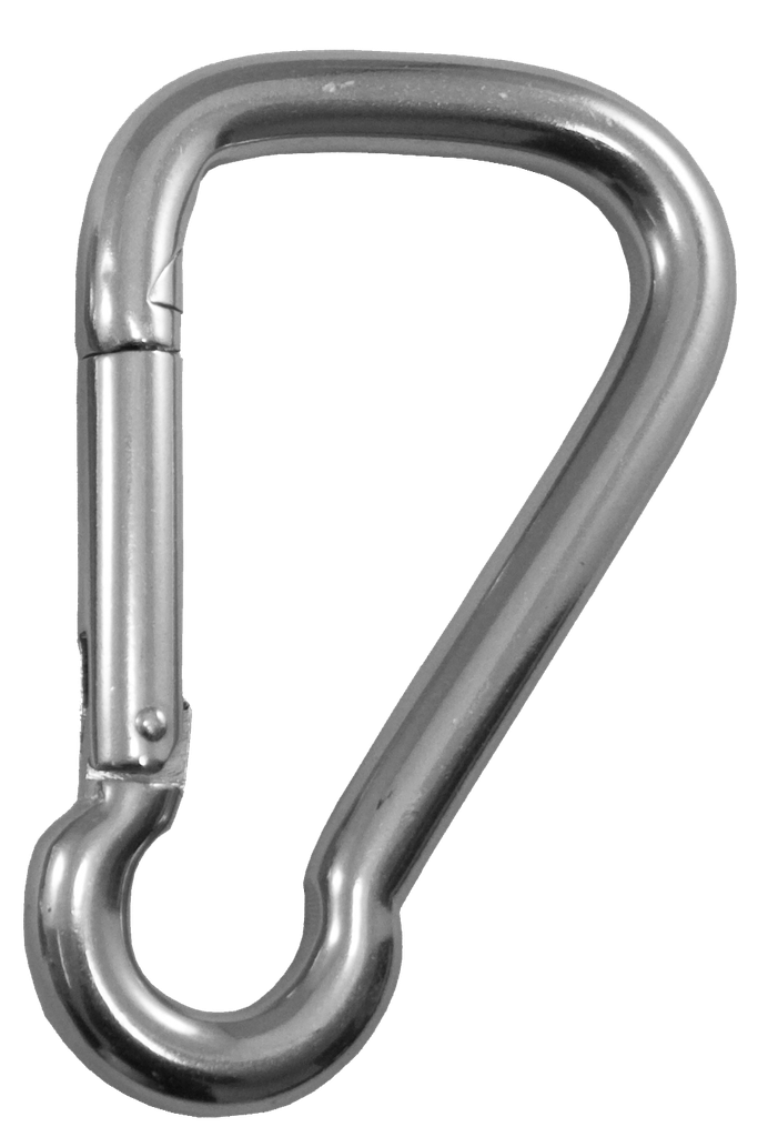 [SNAP00180] Stainless steel asymmetrical carabiner, 60 mm