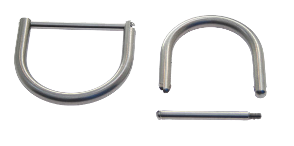 Stainless steel D-Ring with 50 mm screw