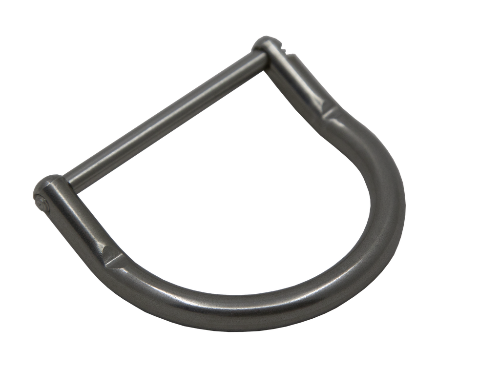 [SNAP00317] Stainless steel angled D-Ring with screw 50 mm