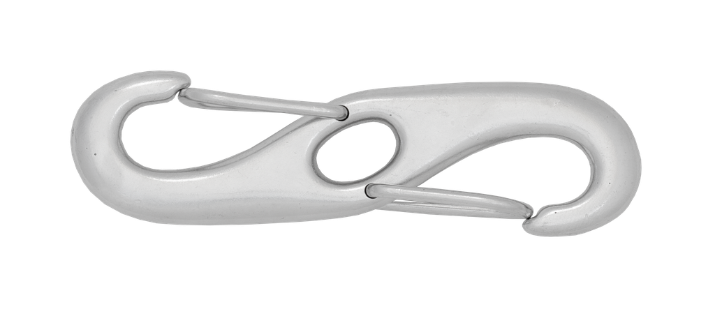 [SNAP00145] Dubbel eind clip inox, 80 mm