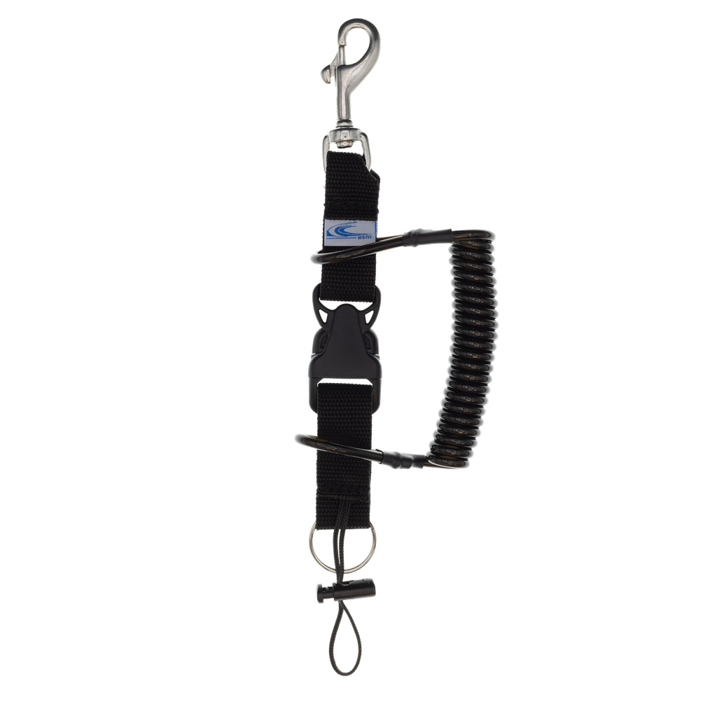 Mousqueton tire bouchon, spirale en inox, 1 mousqueton à tagette 76 mm + Anneau brisé inox 30 mm 