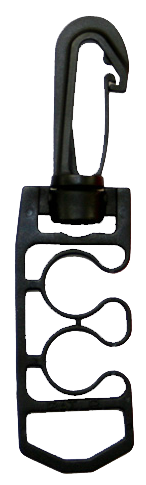 [ACCE00072-BLACK] Slanghouder karabijnhaak (Zwart)
