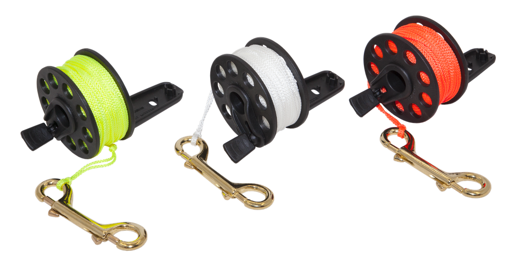 [ACCE00050B-L-YELLOW] Dévidoir à doigt avec manivelle 50 mètres (Jaune)