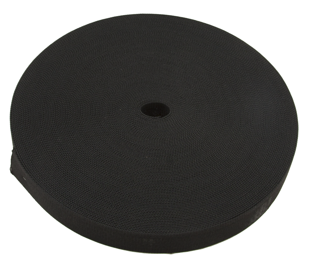 [ACCE10100-50-BK] 50 mm PP webbing, Roll of 100 M (Black)