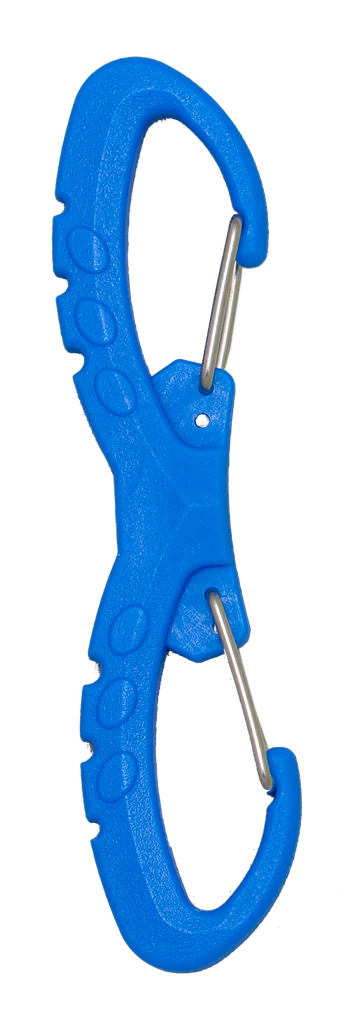 Mousqueton double, plastique coloré, 100 mm