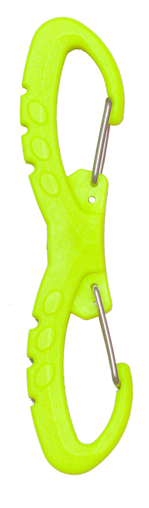 Mousqueton double, plastique coloré, 100 mm