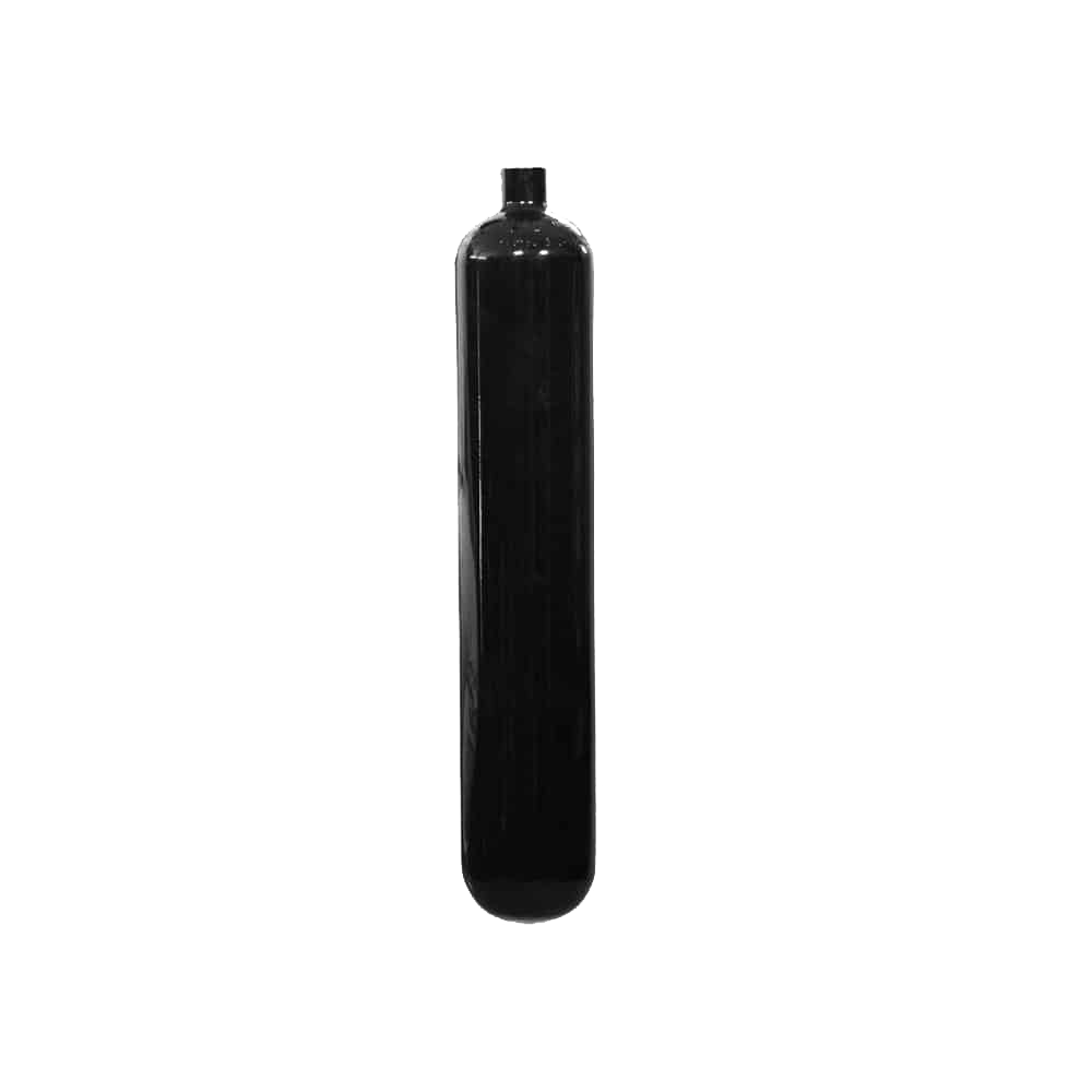 [TANK90001,8-BLACK] Bouteilles 1,8 L 232 Bar, ∅ 82,5 mm (Noir)