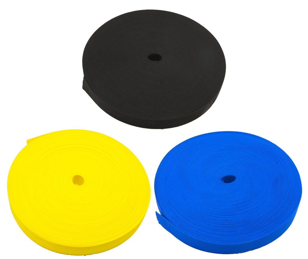[ACCE10100-100-BK] 50 mm PP band, Rol van 100 M (Zwart)