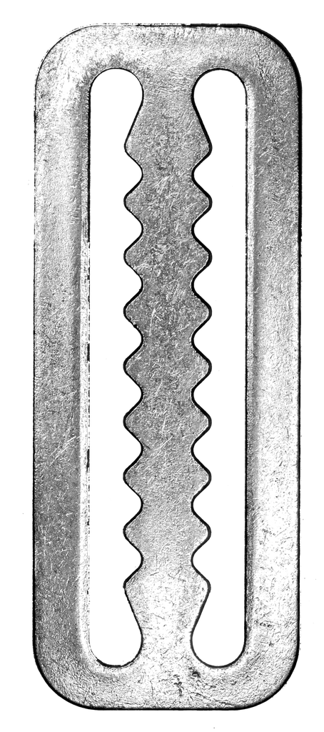 Bloque plomb inox avec dents, modèle plat