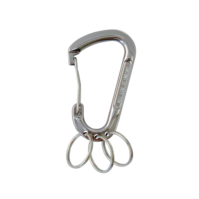 Mousqueton en alu avec anneaux de porte-clé Alu
