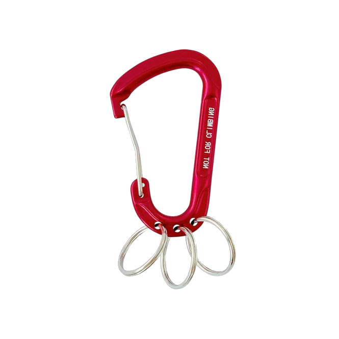 Mousqueton en alu avec anneaux de porte-clé Alu