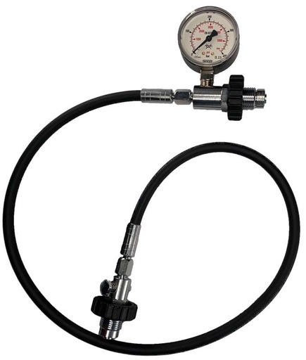 [GAUG00011] Overhevelslang met manometer, DIN 300 Bar