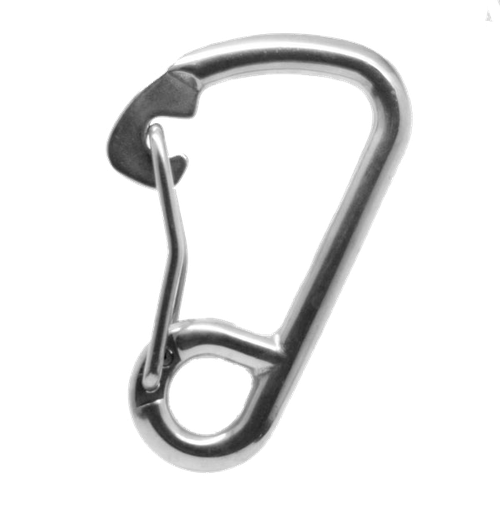 [SNAP00270] Asymmetrical spring carabiner, 60 mm