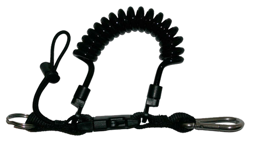 [ACCE00023] Mousqueton tire bouchon (spirale) avec mousqueton inox