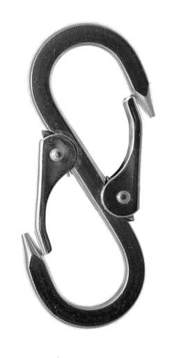 [SNAP00166] Mousqueton double, inox, 75 mm